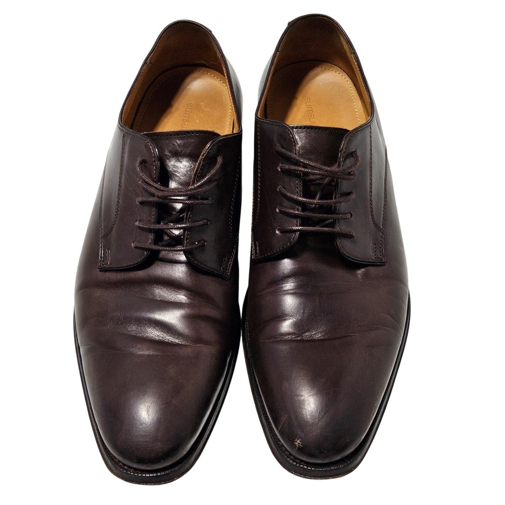 Suitsupply Derby Shoes Mens Size 8.5 Brown Leather Lace Up FW1000